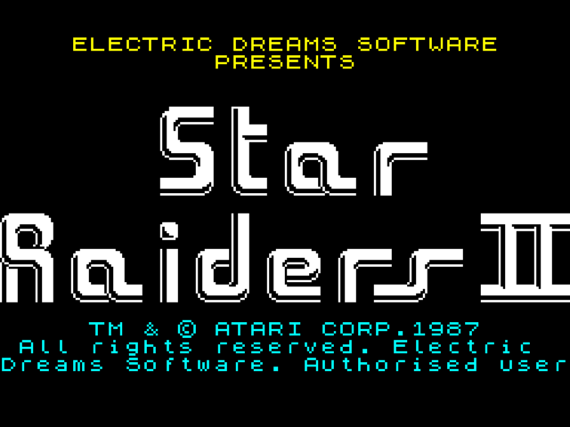 Star Raiders II title screen for ZX Spectrum